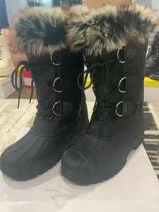Women's Waterproof Snow Boots Lace Up Outdoor Shoes