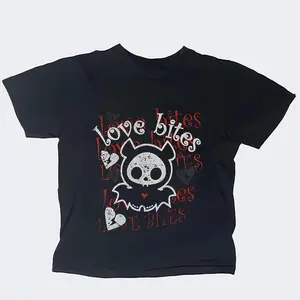 90s Y2K Style Punk Vintage Women Trash crop top Streetwear Gothic Punk girlish Short Sleeve Casual Slim Fashion Tees Anime Emo Oversized T-shirt Female, fairy grunge aesthetic Harajuku Goth sexy Cute Short Sleeve baby tee 2000s