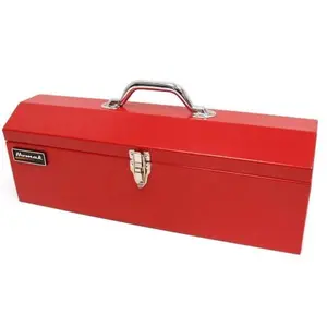 Homak RD00119200 19 Inch Red Metal Toolbox with Black Metal Tray