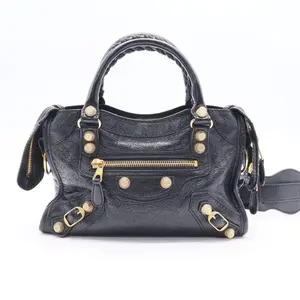 Pre-owned Balenciaga leather Shoulder Bags City Classic Studs Bag Mini