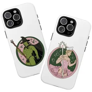 Gay Witch Wicked Phone Case, Wicked Christmas Movie Case for iPhone 17 Pro Max 16 15 14 13 12 11 Plus, Wicked Musical Ariana and Cynthia Meme Inspired Protective Cover Shockproof Cute Cellphone Cover Tough Case, Funny Wicked Fan Gift for Her/Him Daily Use