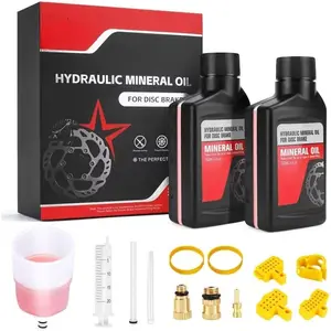 Brake Bleed Kit for Hydraulic Brakes, Mountain Bike Brake Bleeder kit Including 300ML Mineral Brake Fluid, Clear Funnel and Instruction Manual.