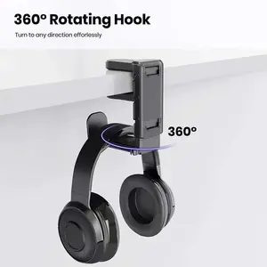 PC Gaming Headset Stand with Adjustable and Swivel Arm, Universal Desktop Stand for Headsets, Space-saving design, suitable for gamers