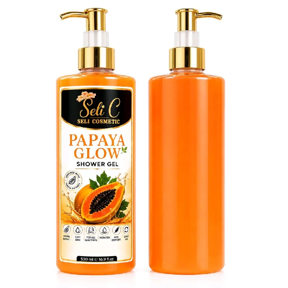 SELI COSMETIC Papaya Glow Shower Gel-Gel-Douche metisse – 500 ml