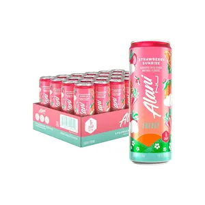 Alani Nu STRAWBERRY SUNRISE Sugar Free Low Calorie Energy Drinks 200mg Caffeine Biotin B Vitamins Zero Sugar 10 Calories 12 Fl Oz Cans 12 Packs
