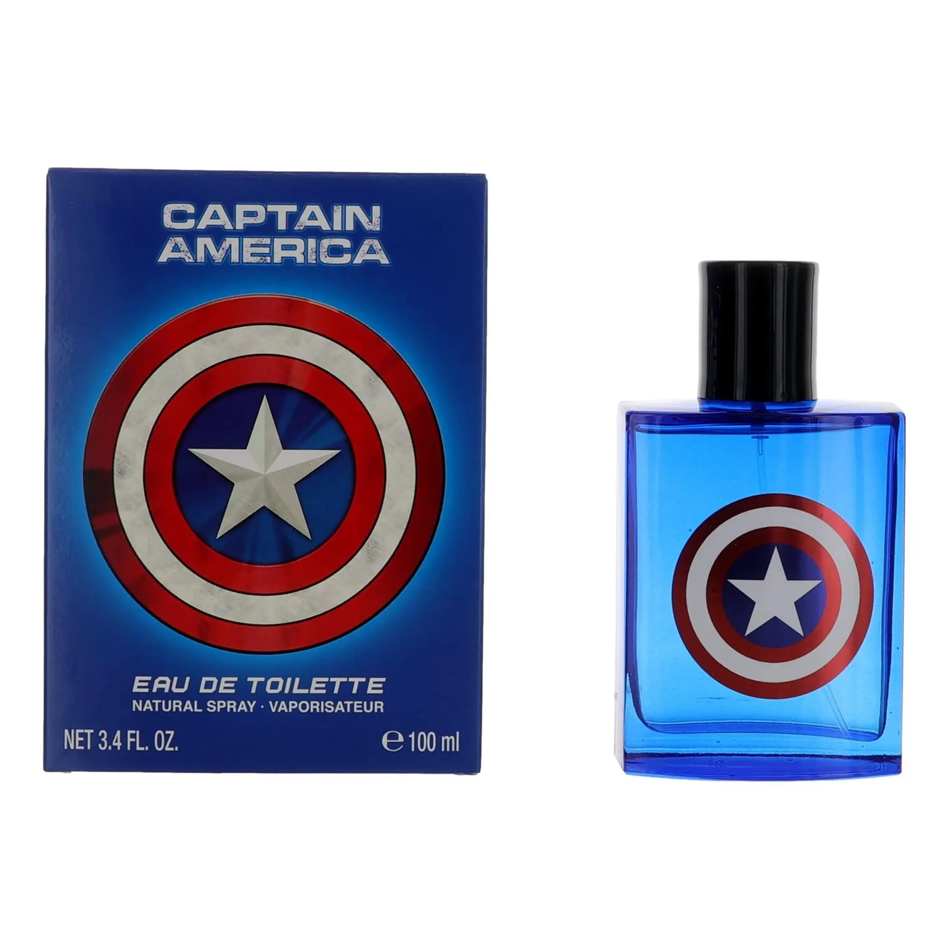Marvel Captain America Men's 3.4 oz (3 to 3.9 fl oz) EDT Spray - Citrus Scent, Long Lasting Fragrance