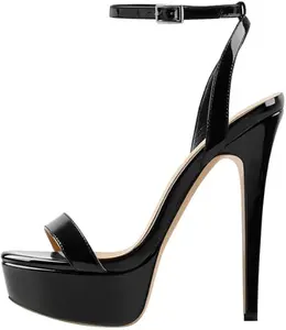 Women Sexy Stiletto Sandals Platform Ankle Strap High Heels Open Toe Classic Party Shoes