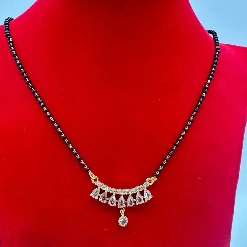 Gold plated Nepali Mangalsutra with black potey