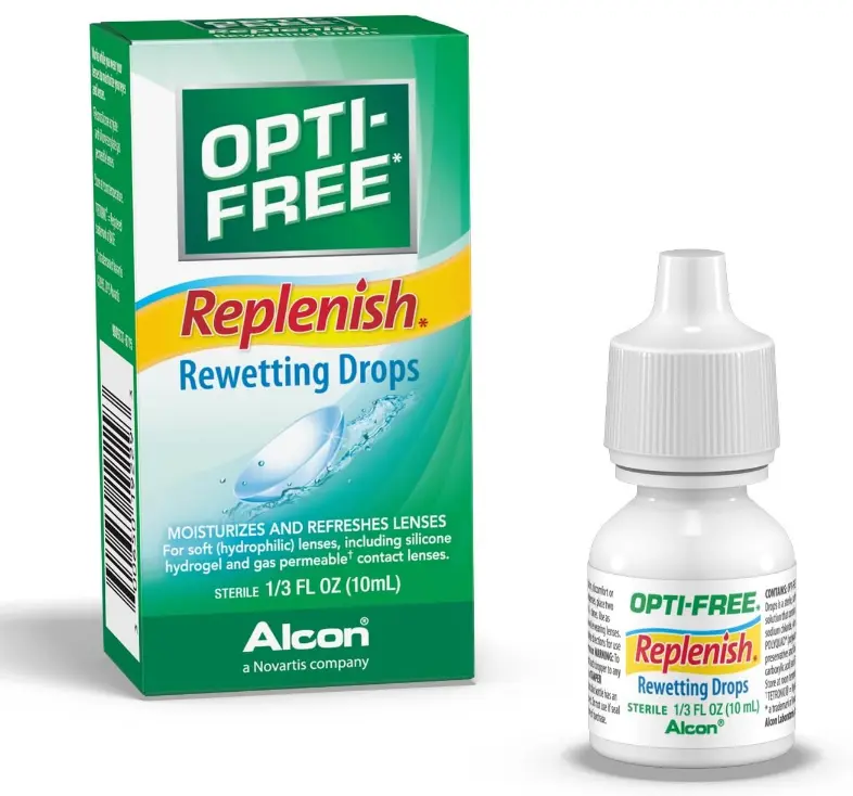 OPTI-FREE Replenish Contact Lens Rewetting Drops, 10 mL