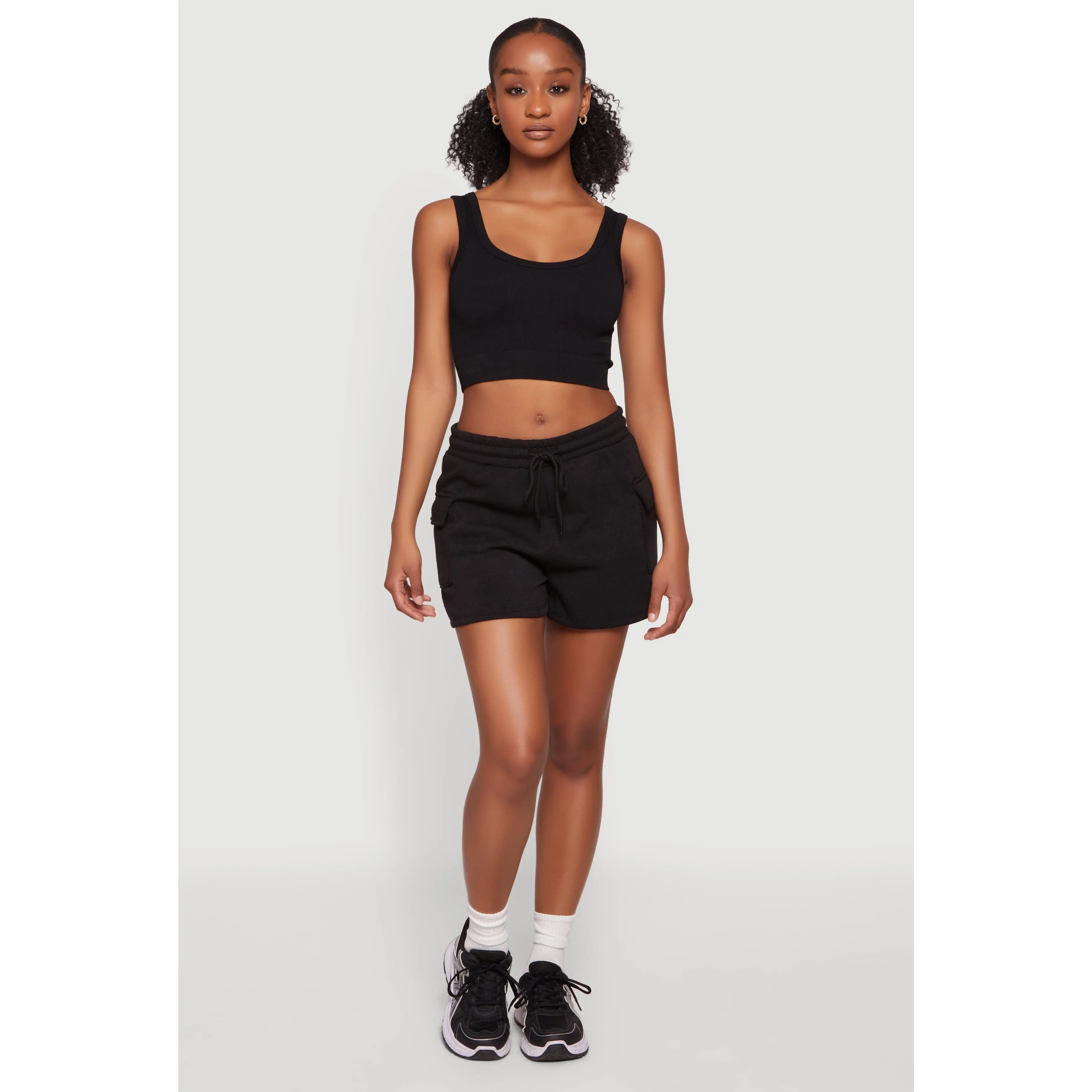 Cargo Sweatshorts with Drawstring Waist