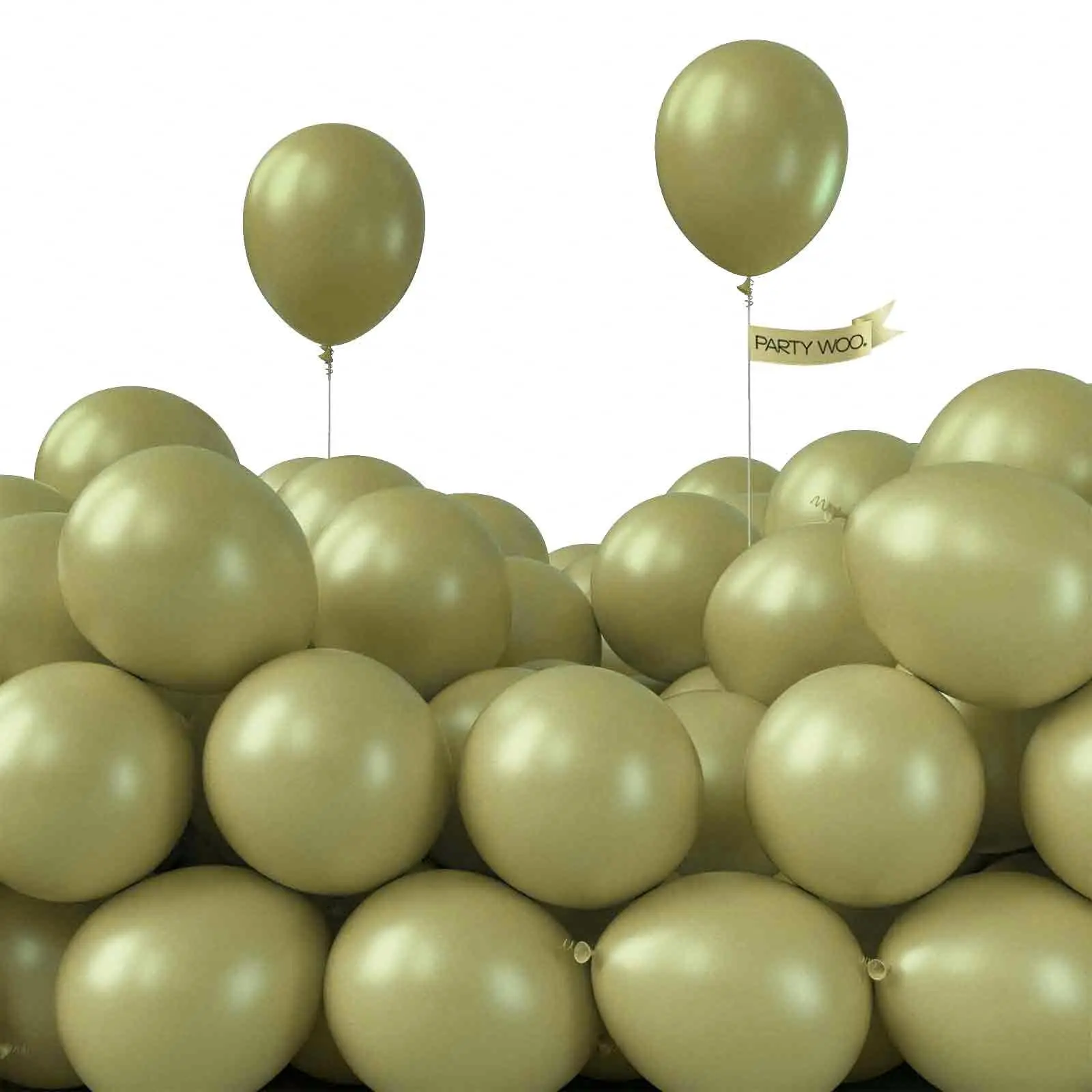 PartyWoo Sage Balloons 50pcs Small Mini Matte Boho Olive Balloons 5 Inch | Wedding Baby Shower Gender Reveal Bridal Shower Birthday Graduation Anniversary Party Decorations Green-F11