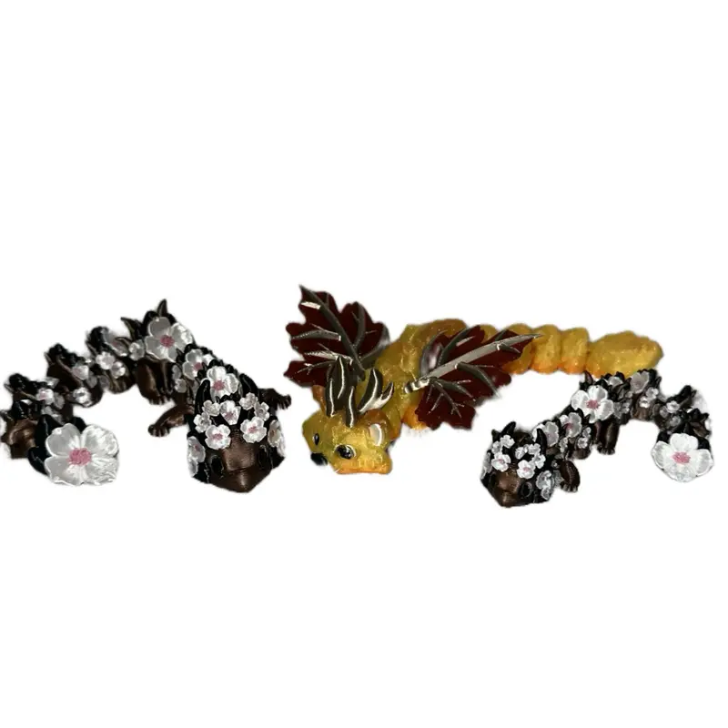 Flexi Dogwood Teen Dragon Figurine or Flexi Fox Woodland Spirit Figurine (3d printed)