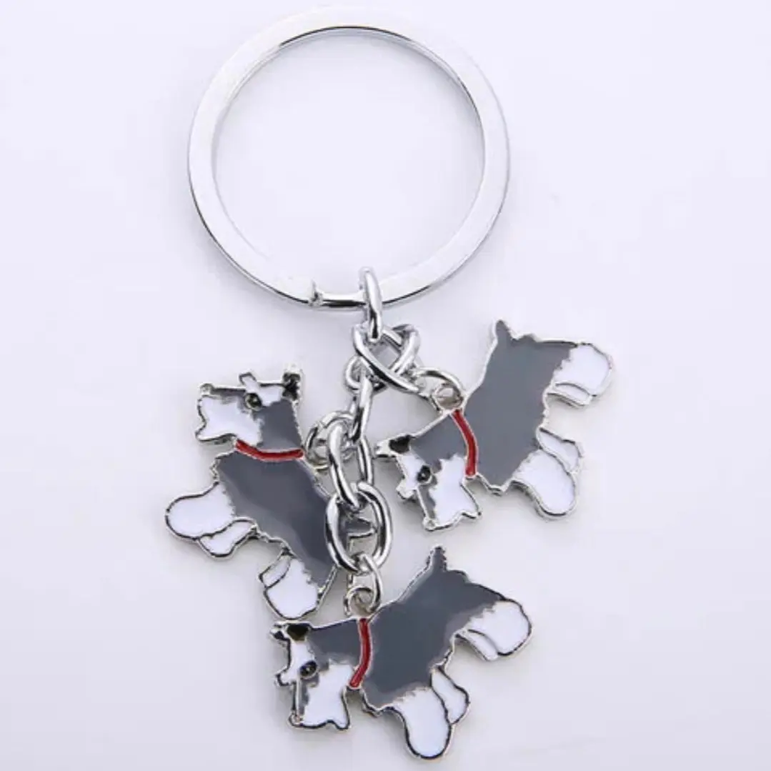 Schnauzer Dog Keychain - Cute and Durable Accessory for Any Dog Lover