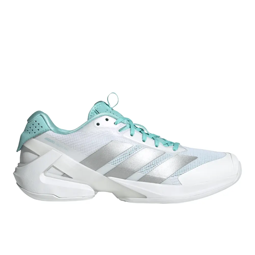 adidas Womens Adizero Ubersonic 5 Tennis Sneakers Shoes - Silver, White