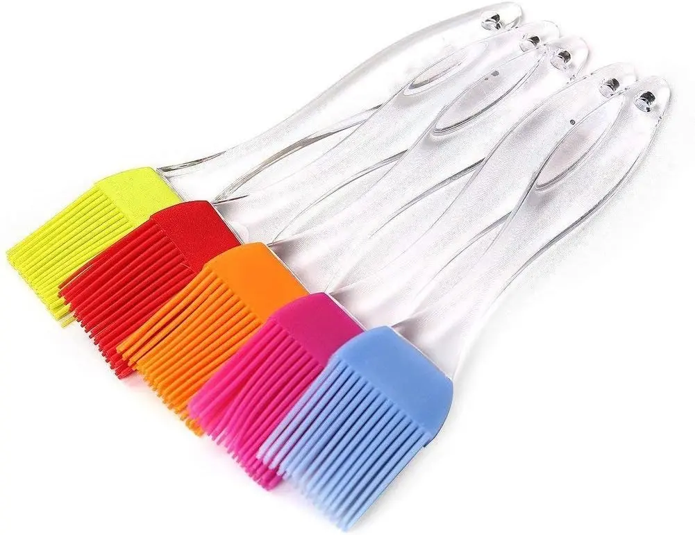 Basting Pastry & BBQ Brush Set -  5 count  BBQ Pastry Oil Brush Turkey Baster,Barbecue Utensil use for Grilling and Marinating (6.89" * 1.28"(L*W))