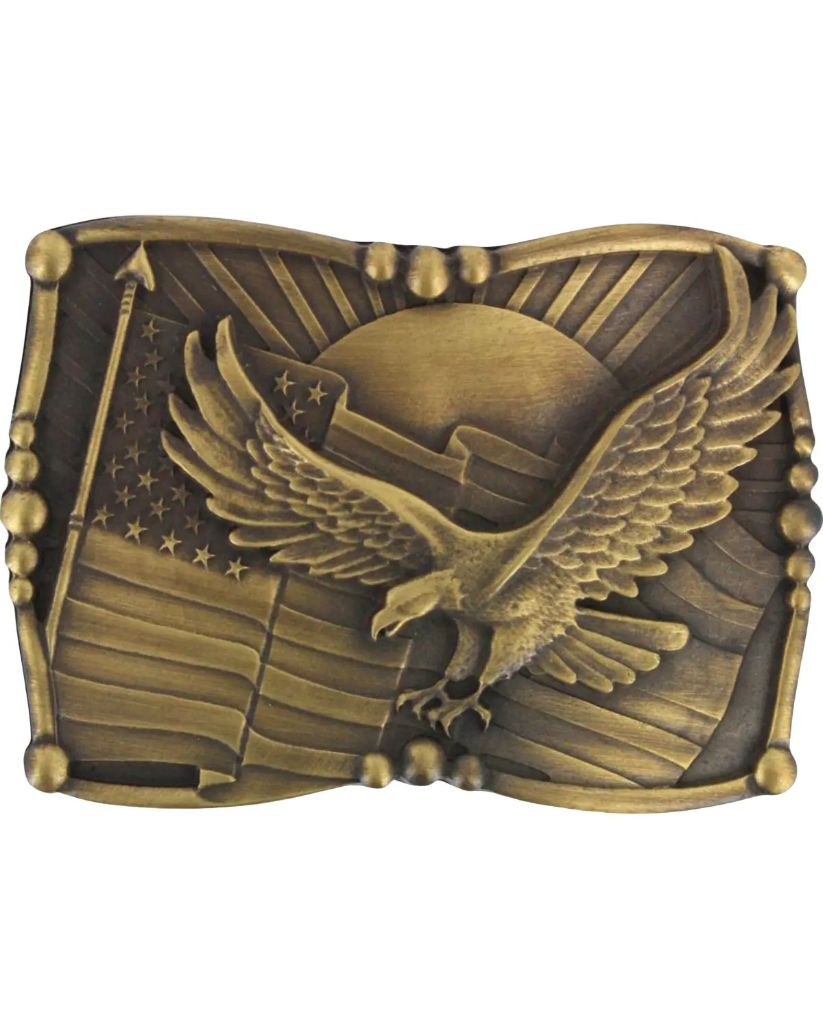 Cody James Men's Men'S Antiqued American Flag And Eagle Belt Buckle - 507