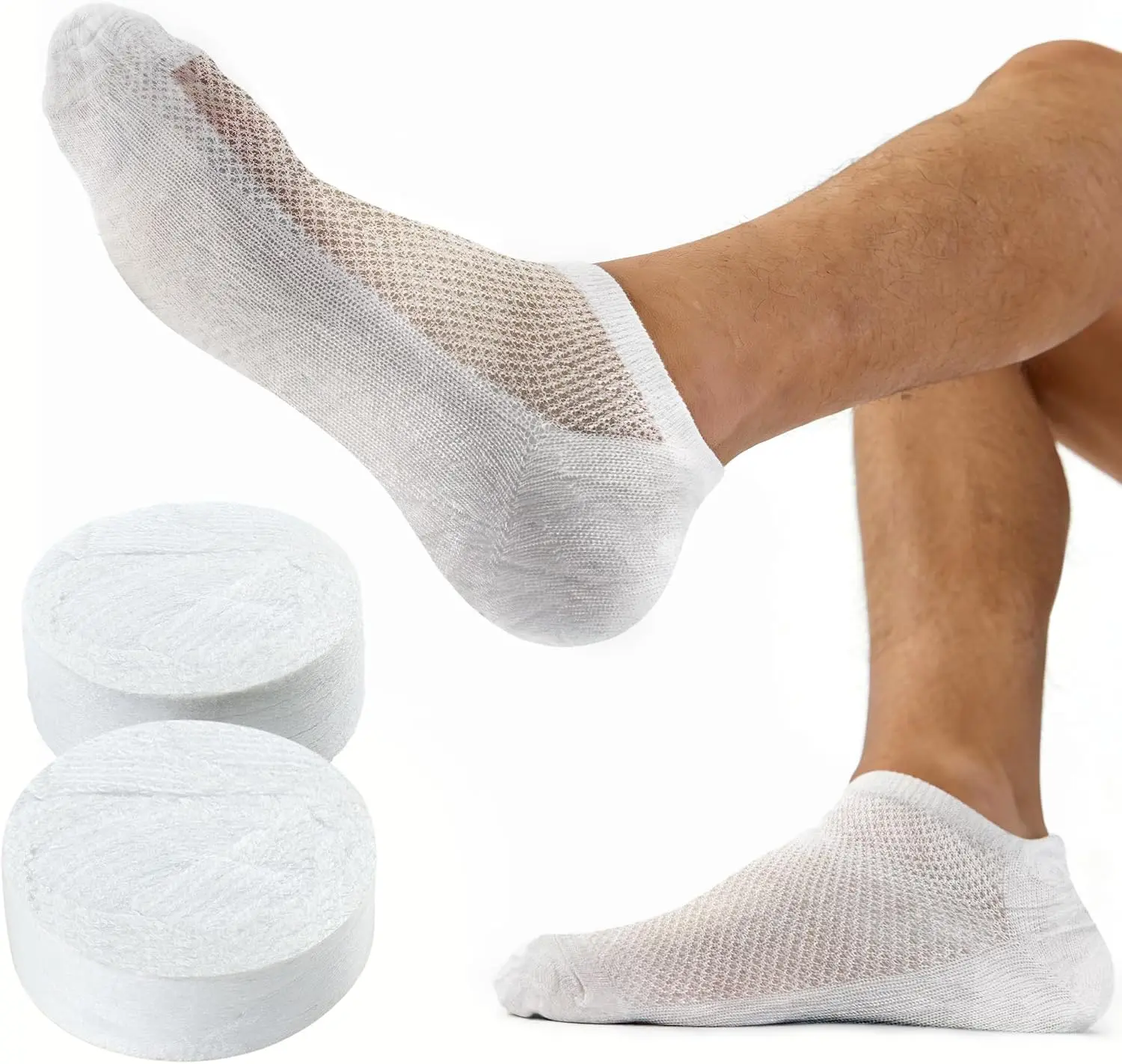 Disposable Socks 9 Pairs for Travel Men Women Short Sock White