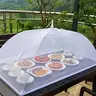 Foldable Food Cover, Mesh Food Cover, Portable Food Shelter, Picnic Supplies, Ideal for Outdoor Picnics, Bbqs & Parties, Containers, Household Items, for Salad, White, Kitchen, Utensils, Lightweight，Fruit Hygiene Barbecue