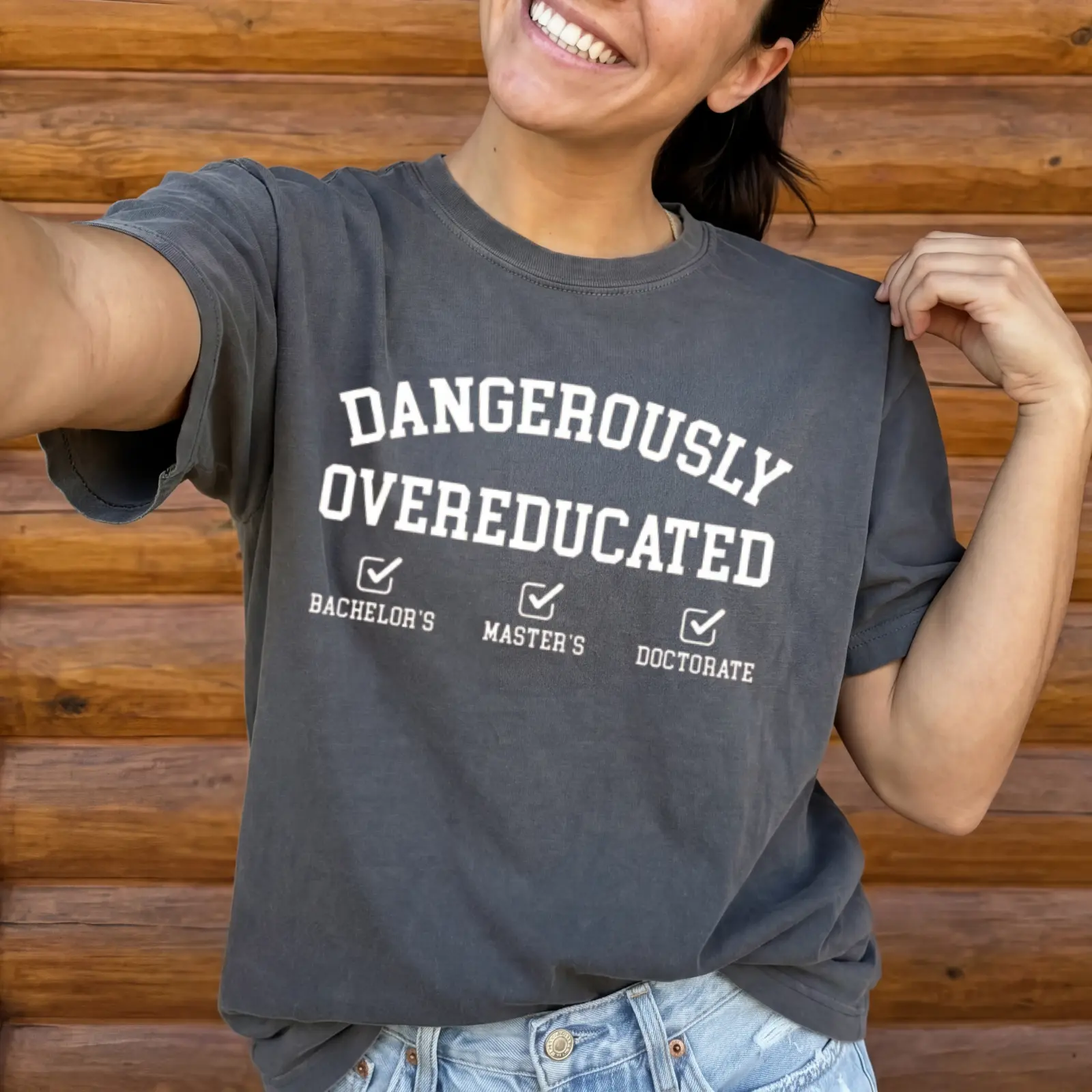 Comfort Colors Dangerously Overeducated Shirt Doctorate Shirt Doctors Degree Shirt PhD Graduation Shirt Funny PhD Gifts Doctorate Gift