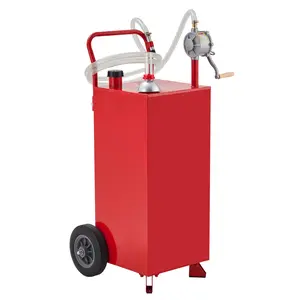 30/35/40/45 Gallon Fuel Caddy with Manual Transfer Pump, Outdoor Fuel Storage Tank,Portable Fuel Container for Cars, Boats, ATVs, Lawn Mowers