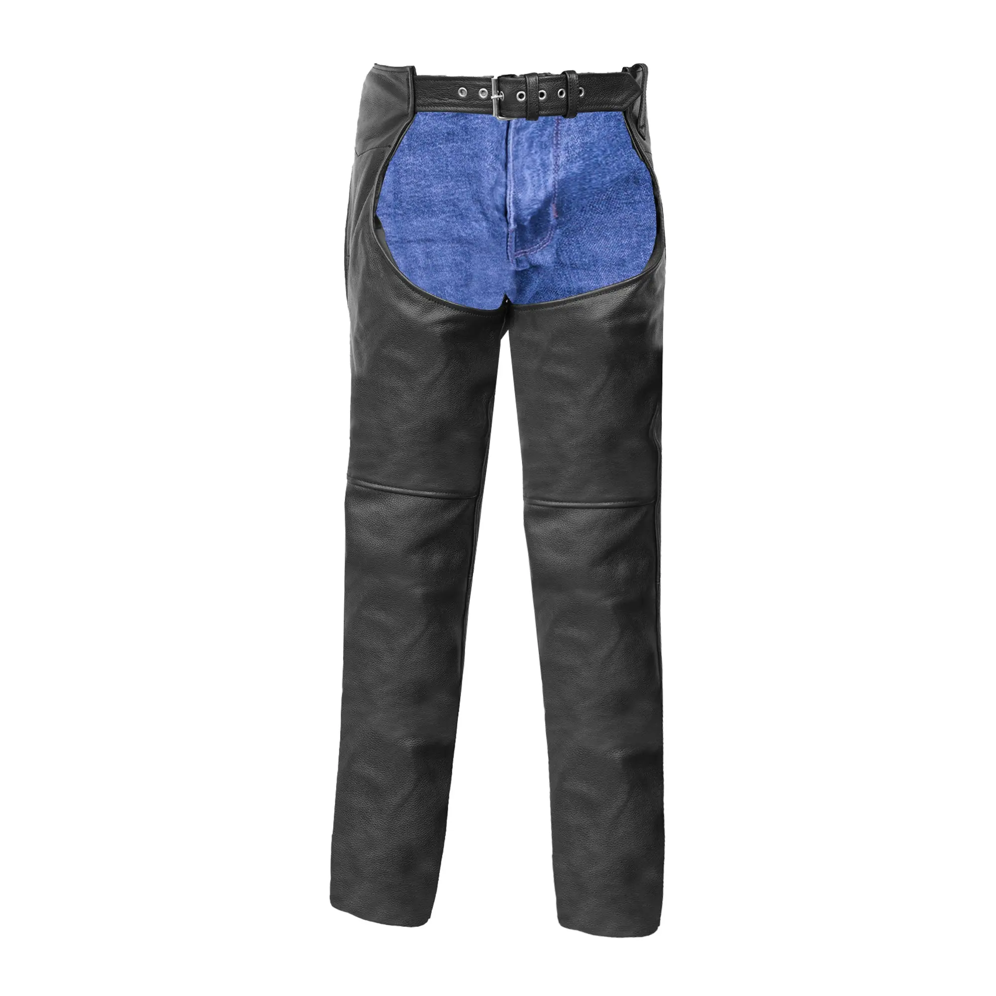 Silver Streak™ Unisex Motorcycle Leather Chaps