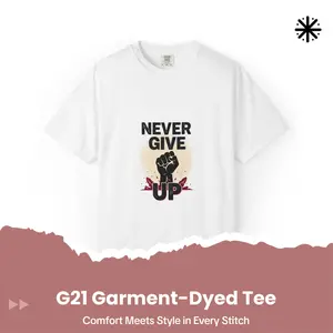 G21 Garment-Dyed T-Shirt - 100% Ring-Spun US Cotton, Heavyweight 6.1 oz, Relaxed Fit, Tubular Construction, Double-Needle Stitching, Wide Size Range S-4XL