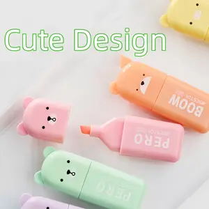 Cute Mini Bear Fluorescent Pen Set, Colorful Markers Group, Perfect for Note-Taking, Office Supplies, School Essentials