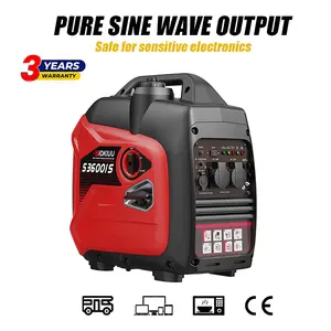 Portable Inverter Generator 3600W Gas Powered 143cc Engine 47lbs Lightweight Generators for House Power Emergency Backup Camping RV Ready EPA Compliant CO Shield Quiet Eco Mode