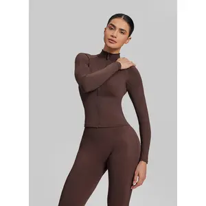 Ultrasculpt Longline Full Zipper Seamless Breathable Warm Jacket | Gym Girl Collection | Womenswear, Casual