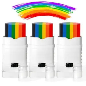 Rainbow Pride Face Paint Stick 3 Pack | World Cup & Soccer Game Face Paint | Sports Event & Party Celebration Body Markers