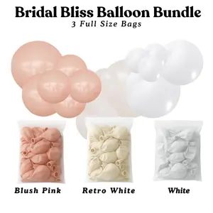 Bridal Bliss Balloon Bundle - Blush Pink, Retro White, White