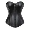 Women's Gothic Steampunk Corset Faux Leather Bustier Top Waist Trainer for Cosplay Halloween Burlesque Clubwear Halloween Gothic Party Outfit 2803-D1