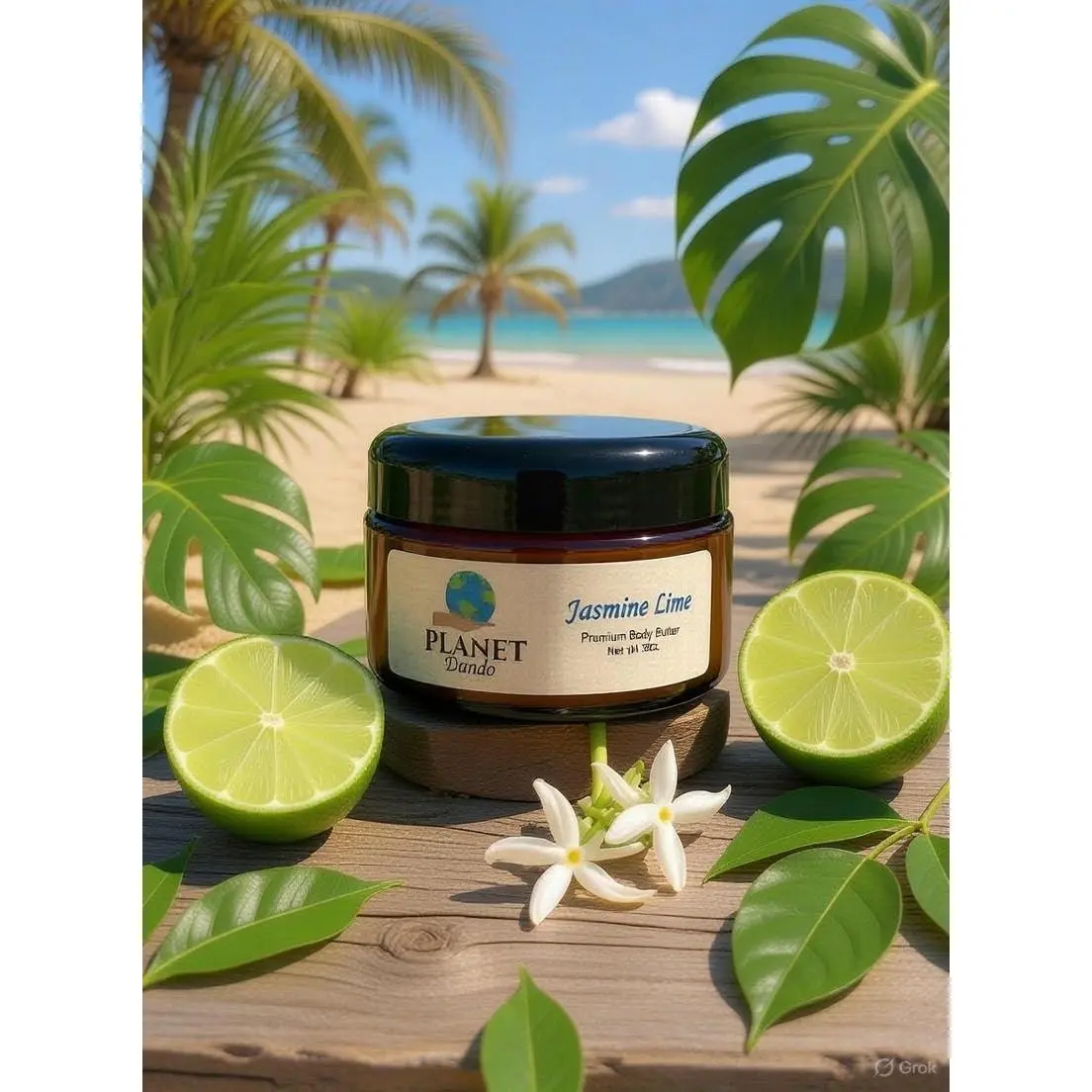 Jasmine Lime Whipped Body Butter Nourishing, Rich, Shea Butter 8oz (Pack of 1) (Jasmine Lime)