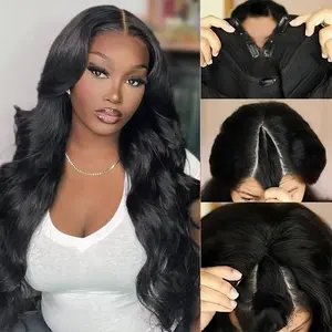 V Part Wig Human Hair Body Wave U Part Human Hair Wig With Clips Brazilian Virgin  Human Hair VPart Wigs Human Hair For Black Women Glueless Beginner Friendly Body Wave Muaby Hair