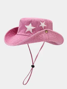 Hats for woman Bucket hats Beach sun hat Vintage fashionable summer hat Adjustable Hat Cowboy Style Hat