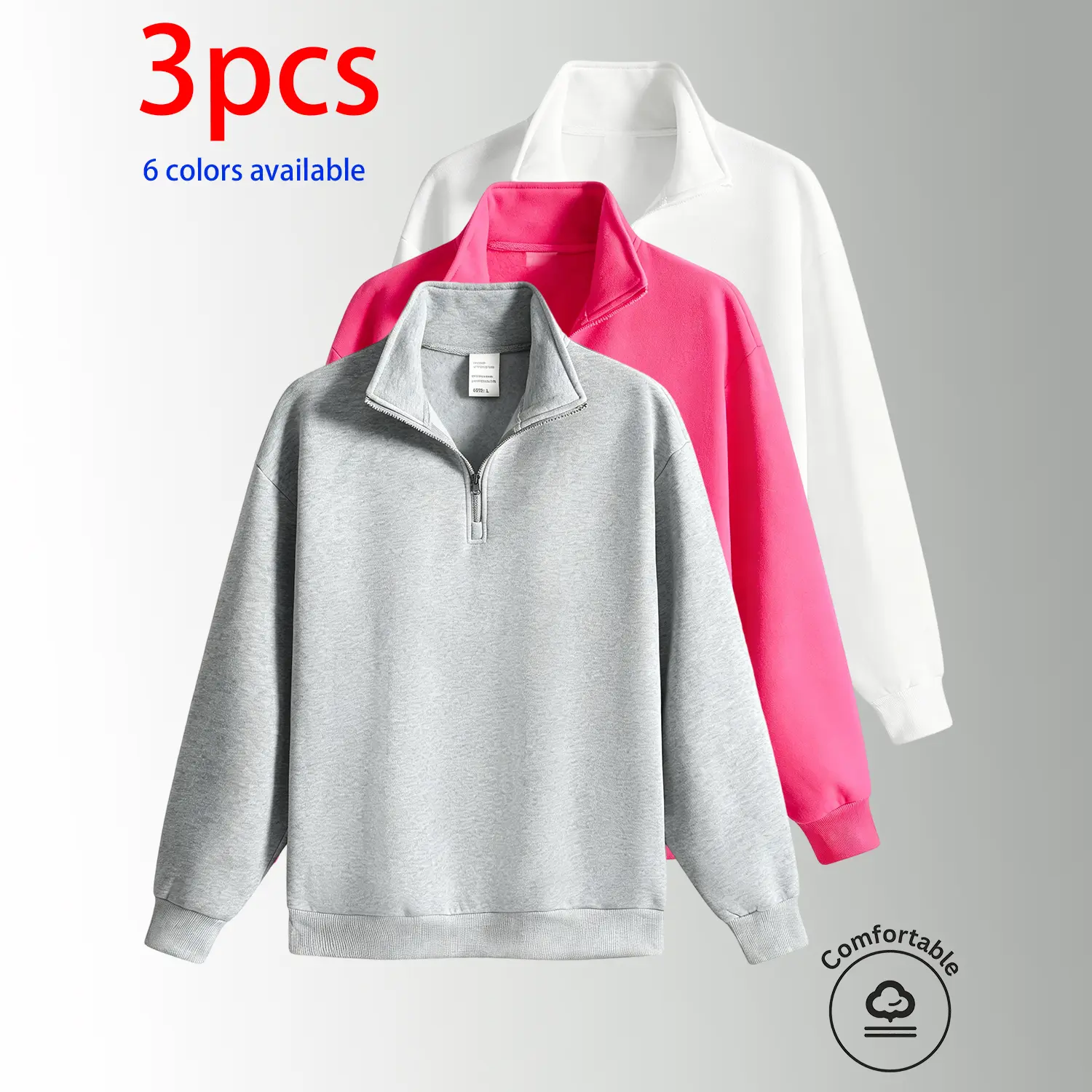 Light Gray + Rose Red + White