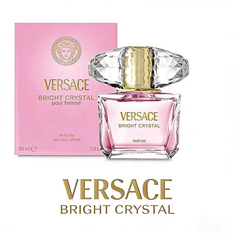 VERSACE Bright Crystal Eau de Toilette for Women, Lightweight and Refreshing Floral-Fruity Perfume, 3 oz, Smelling Good
