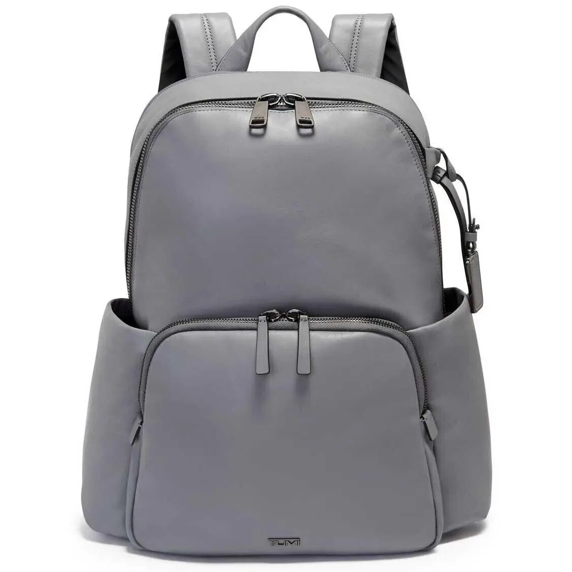 TUMI Voyageur Ruby Backpack gray leather carry-on laptop bag travel business