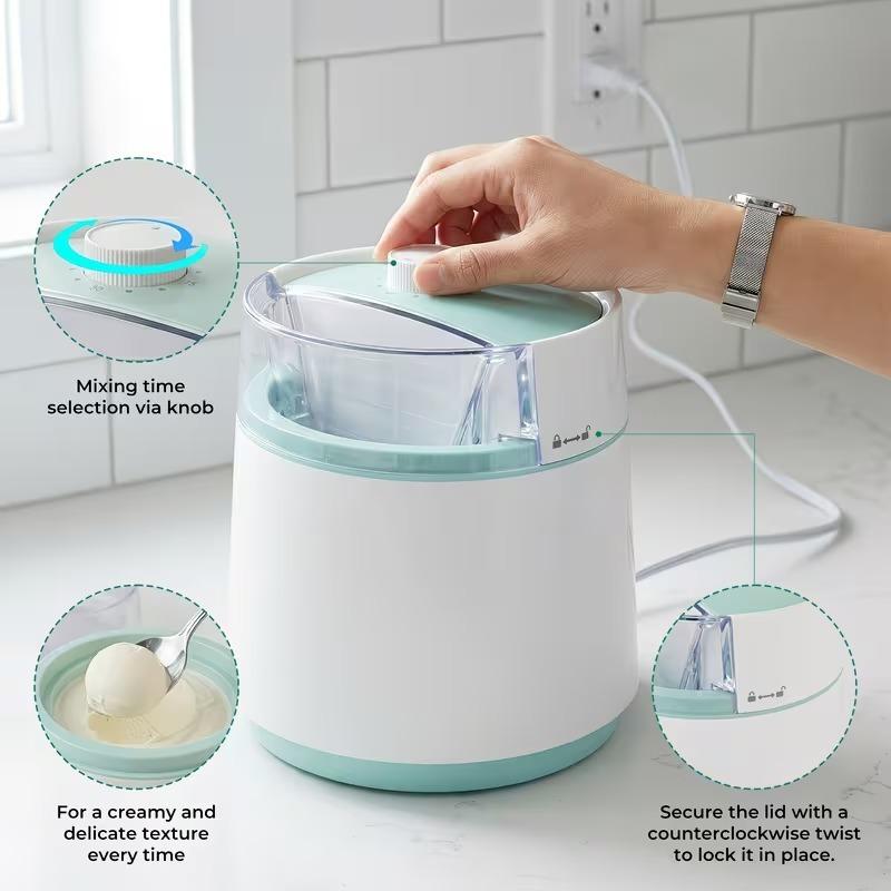 27.05oz Ice Cream Maker. for Homemade Healthy Ice Cream, Smoothies And Frozen Yogurt. Easy to Operate And Clean. Perfect for Home Use And Holiday Gifting. A Summer Essential.