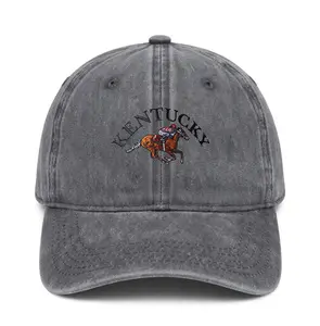 Vintage Washed Cap, Kentucky Wash Hat, Racing Horse Cap, Kentucky Derby