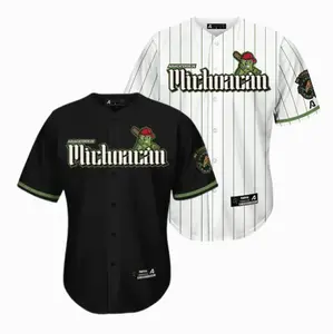 (BLACK/WHITE) Michoacan Baseball Jersey, Michoacan Jersey, Mexico Jersey for Men Women Youth And Kids, Mexico Baseball Shirt, Hiphop Jersey, All-Over Print Baseball Jersey