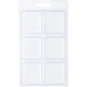 Collecting Warehouse Clear Plastic Clamshell Package / Storage Container with 6 Compartments, 1.125" H x 1.125" H x 1" D