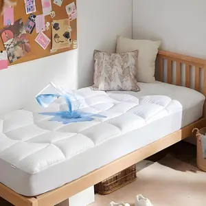 Waterproof Twin Mattress Protector - Soft Breathable Microfiber Bed Cover with Deep Pocket (Fits 8-21 Inches), Noiseless and Machine Washable (White, 39x75)