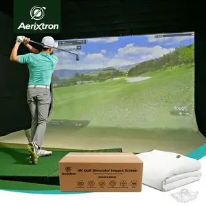 Aerixtron New 3D Ultra-quiet Golf Impact Screen, High-quality Wear-resistant Golf ProjectionScreen, Ultra-long Lifespan, 4K UHD Resolutio, Suitable For Various Simulator Projectors,Suitable For Indoor Golf Training, Golf Clubs.