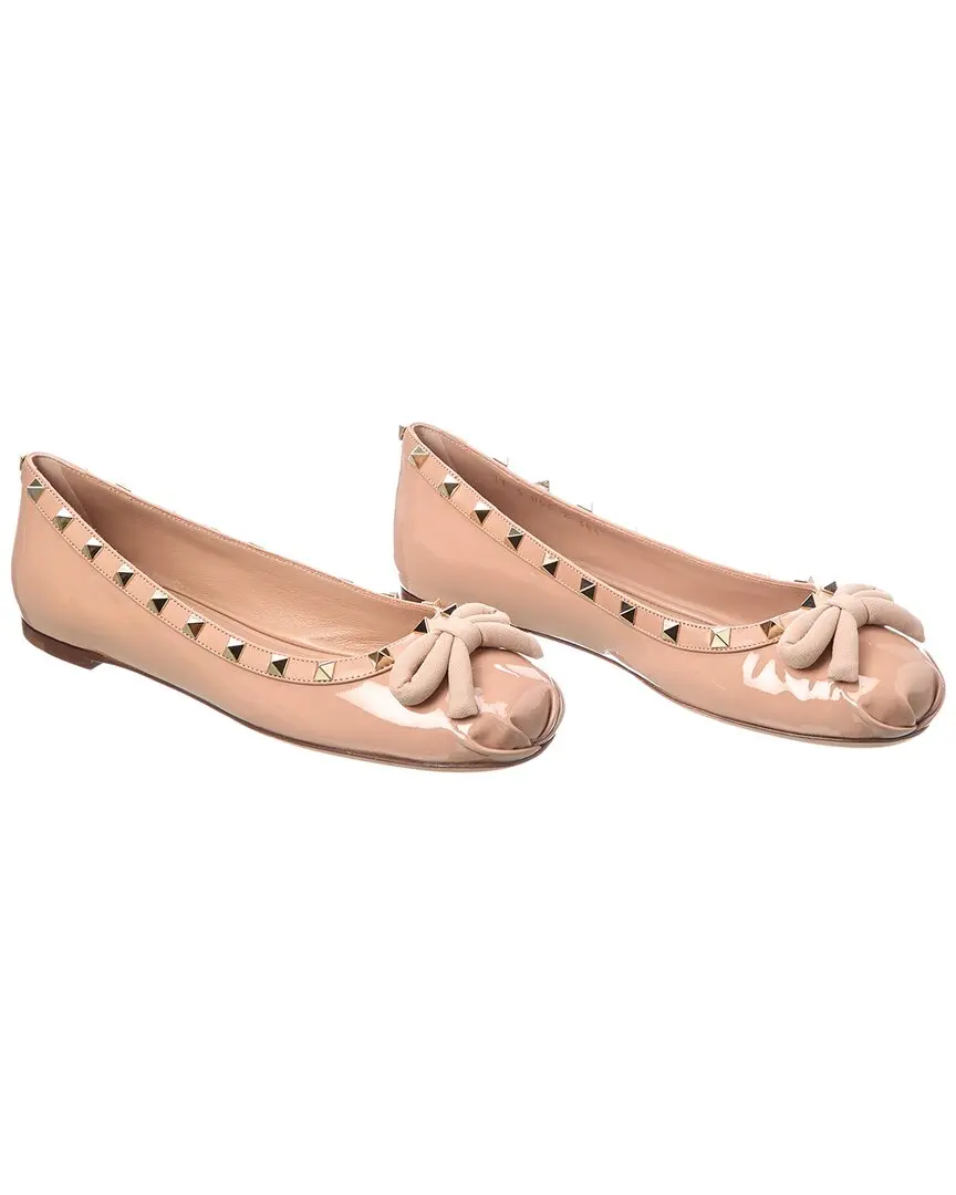Valentino Rockstud Patent Ballerina Flat (Authentic Pre-Loved)