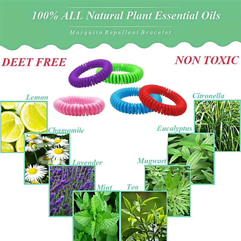 Outdoor Mosquito Repellent Bracelet, Portable Insect Guard for Camping and Hiking, Effective Bug Control for Outdoor Activities