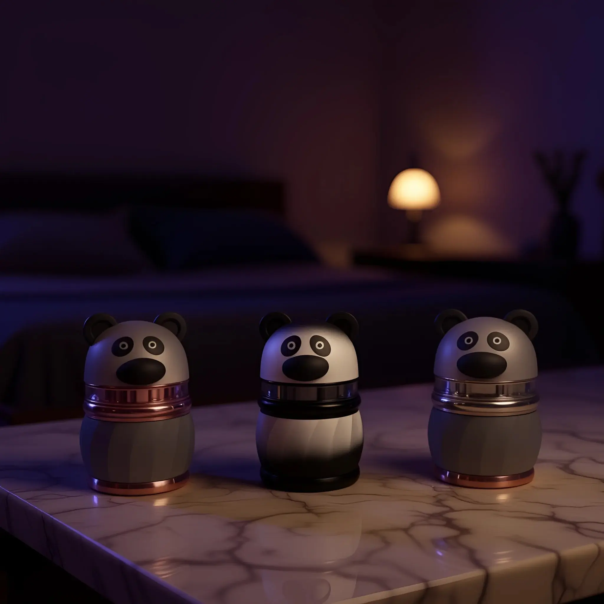 Panda Pop coffee bean Grinder – 4-Layer spice Crusher