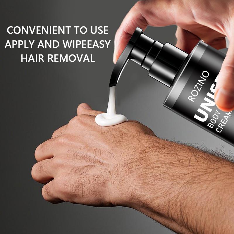 Rozino Body Hair Removal Cream 100g, Black Push Tube, Easy Apply for All Skin Types