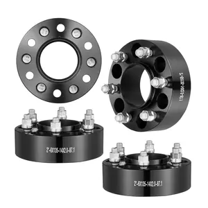 VEVOR Wheel Spacers, Summervibes, 2" 6"x5.3" Wheel Adapters, 6 Lug Forged Spacer, 87.1 mm Bore Hubcentric M14 x2 Studs Spacers, Fit for Ford  Expedition, F150, Lincoln Navigator, 4 PCS Black