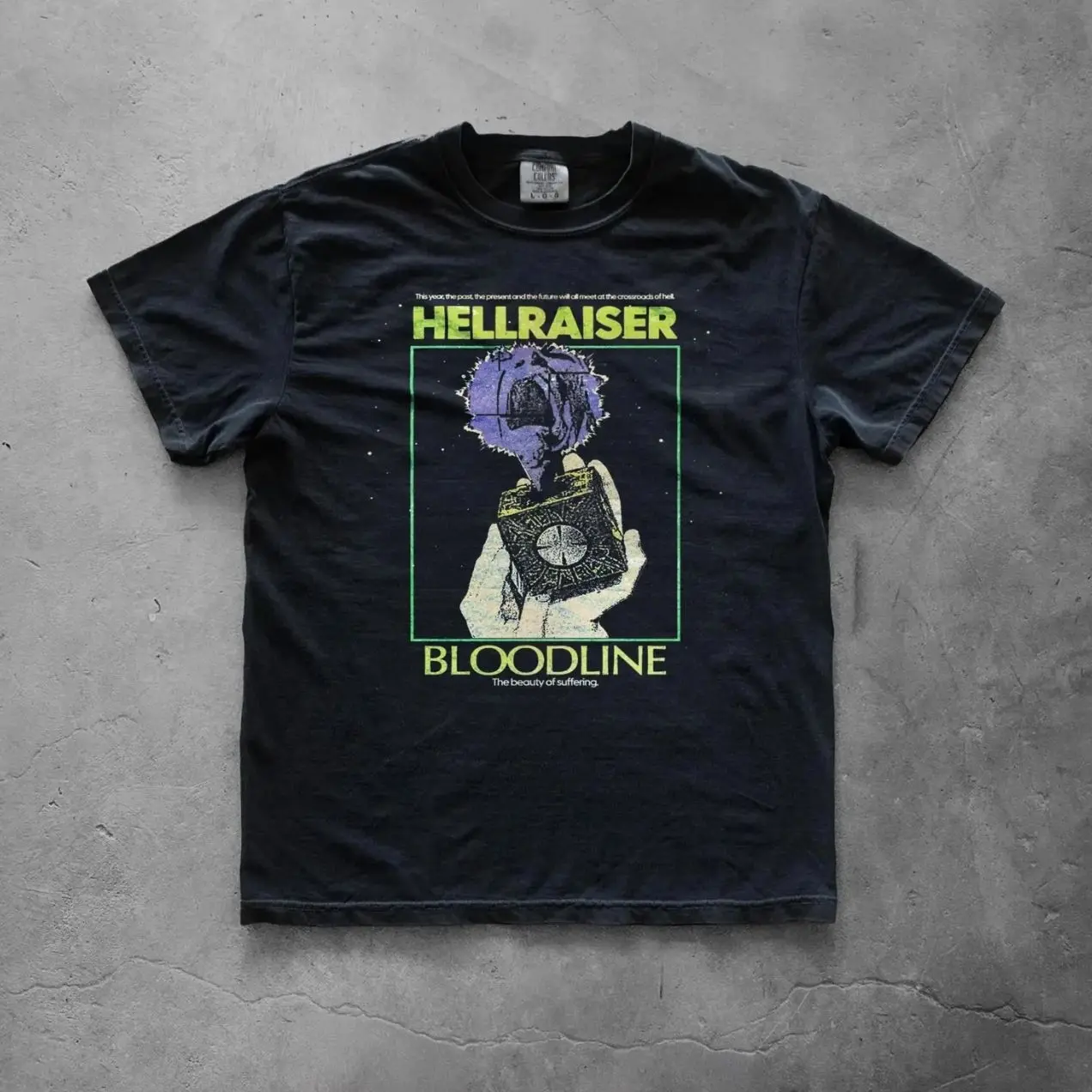 Retro 90s Gothic Horror Graphic Tee, Puzzle Box Hellraiser T Shirt U05